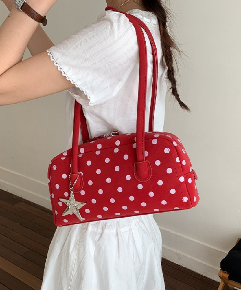 Poléris Polka Dot Barrel Bag