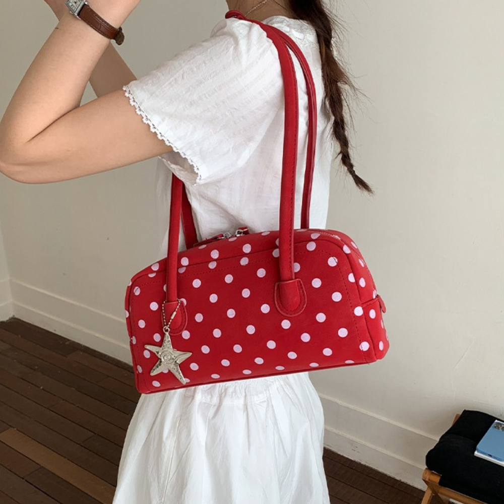 Poléris Polka Dot Barrel Bag