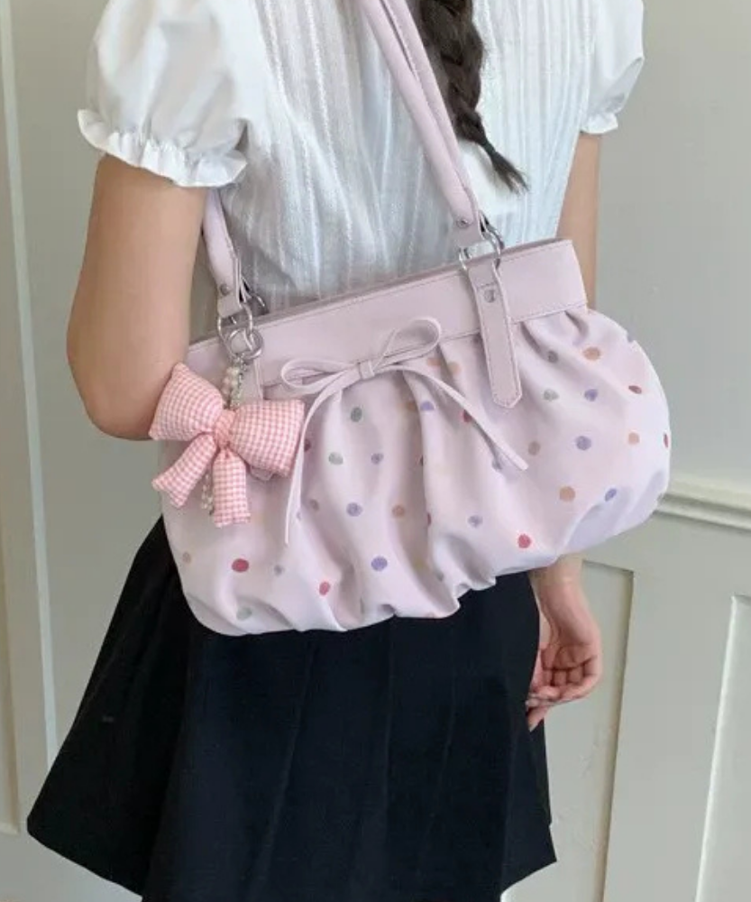 Caspina Polka Dot Shoulder Bag