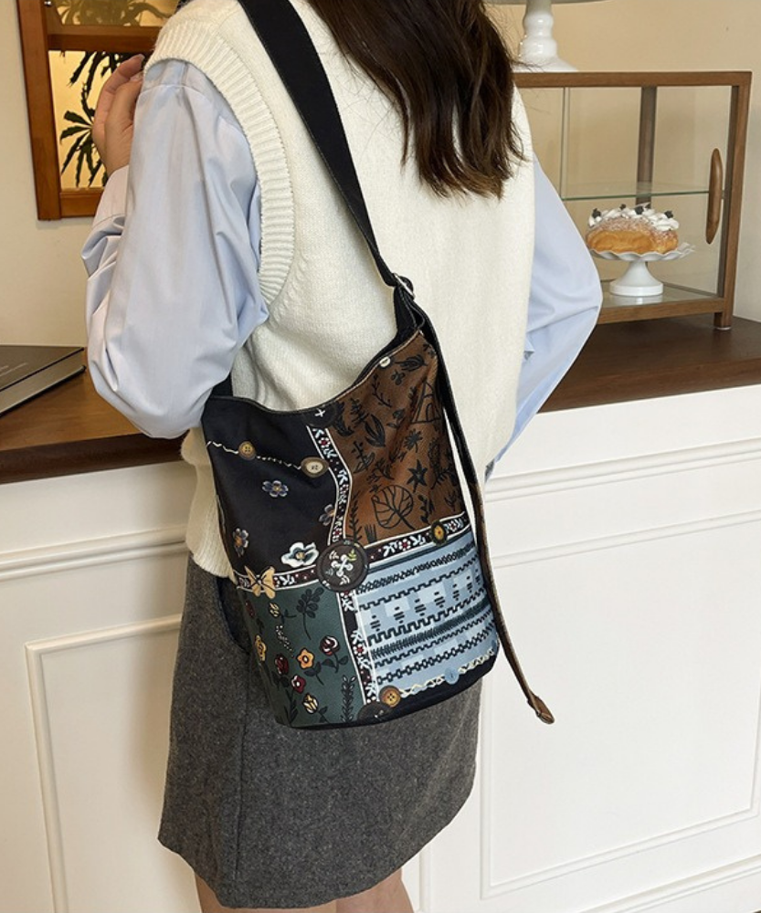 Bérénice Printed Bucket Bag
