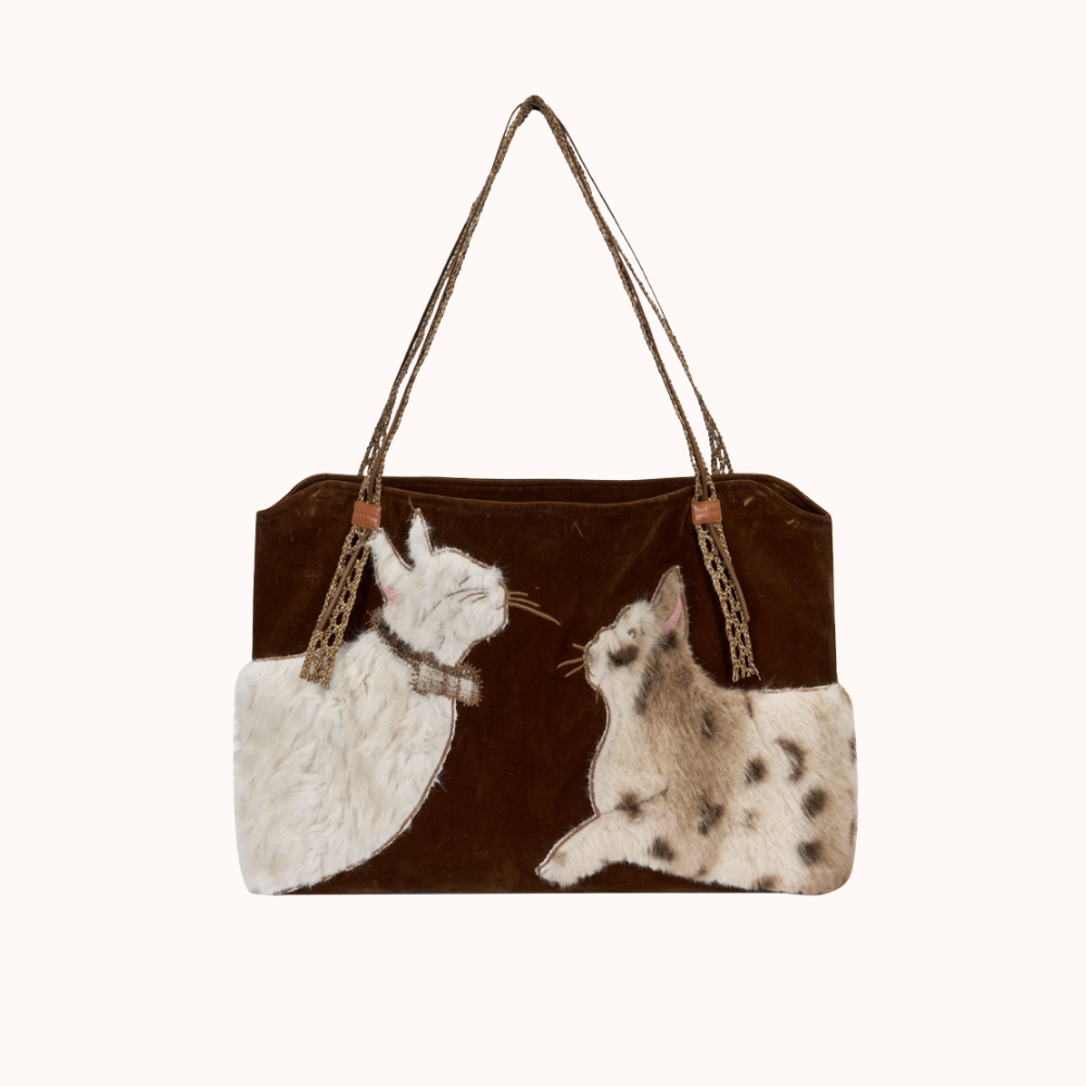 Élanora Faux Fur Cat Bag