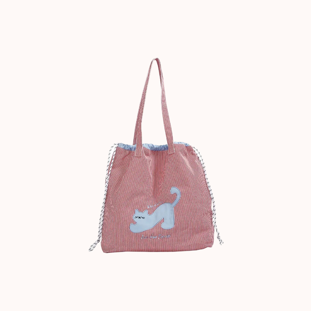 Zephyra Cat Patch Tote Bag