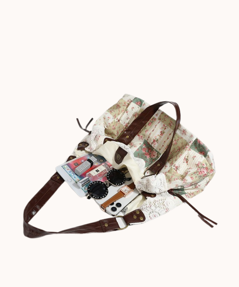 Olyra Lace-Trim Shoulder Bag