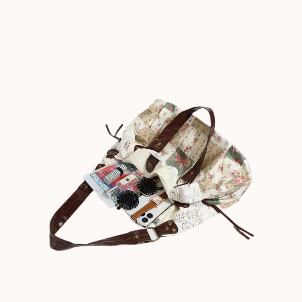 Olyra Lace-Trim Shoulder Bag