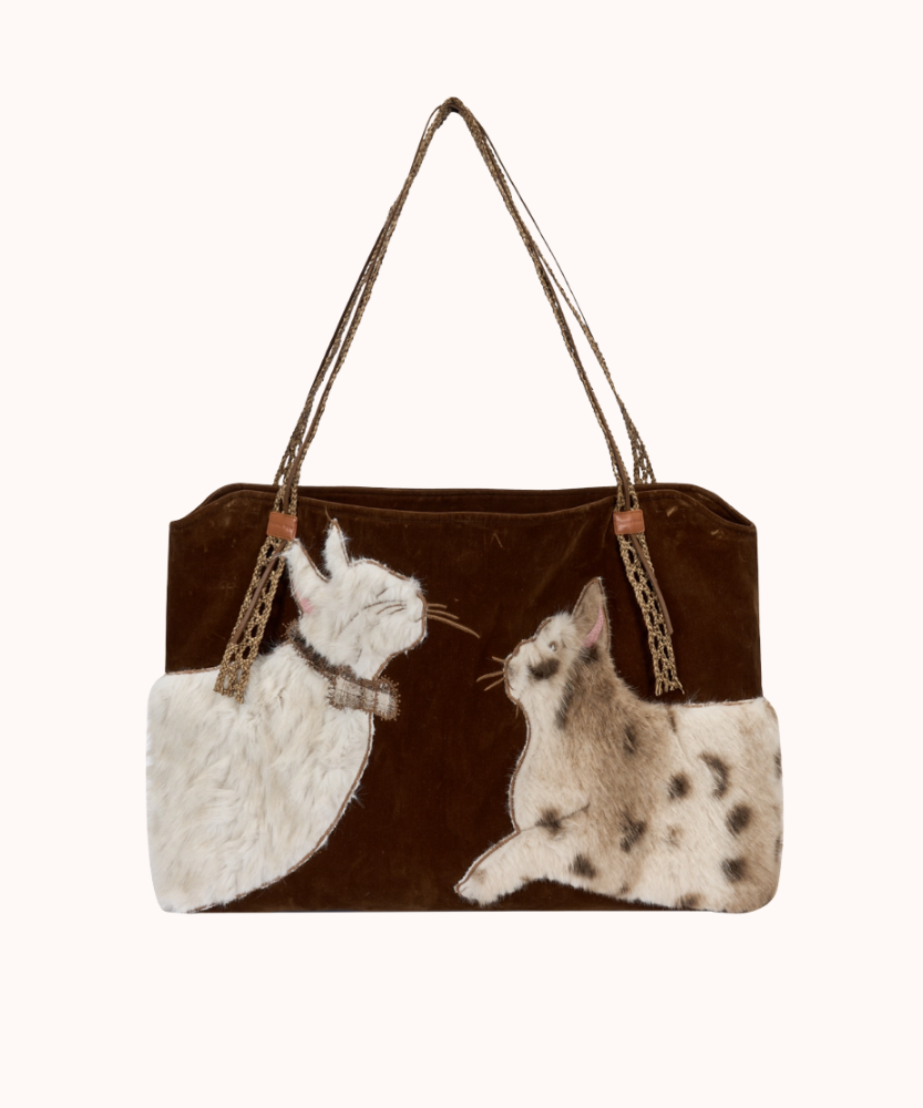 Élanora Faux Fur Cat Bag