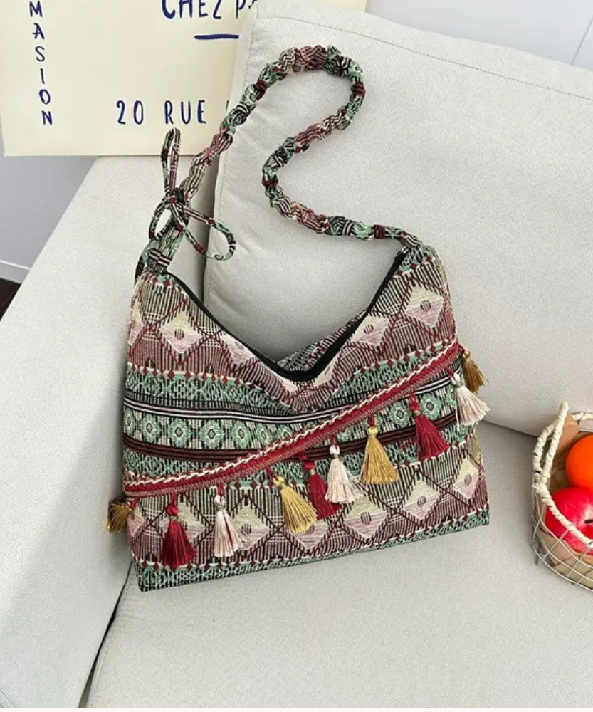 Marivelle Tassel-Trim Tote Bag