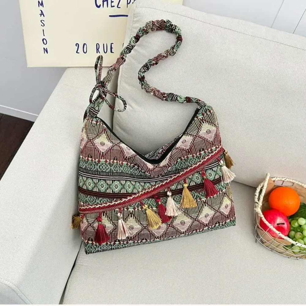 Marivelle Tassel-Trim Tote Bag