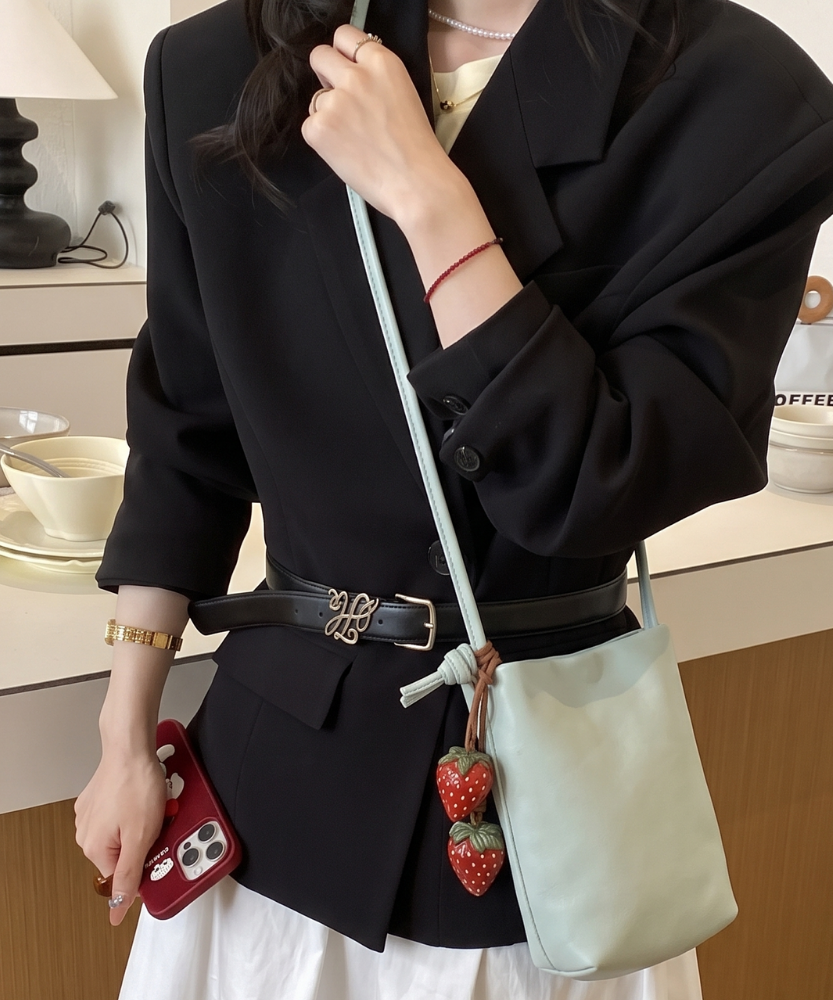 Fruttina Strawberry Charm Bucket Bag
