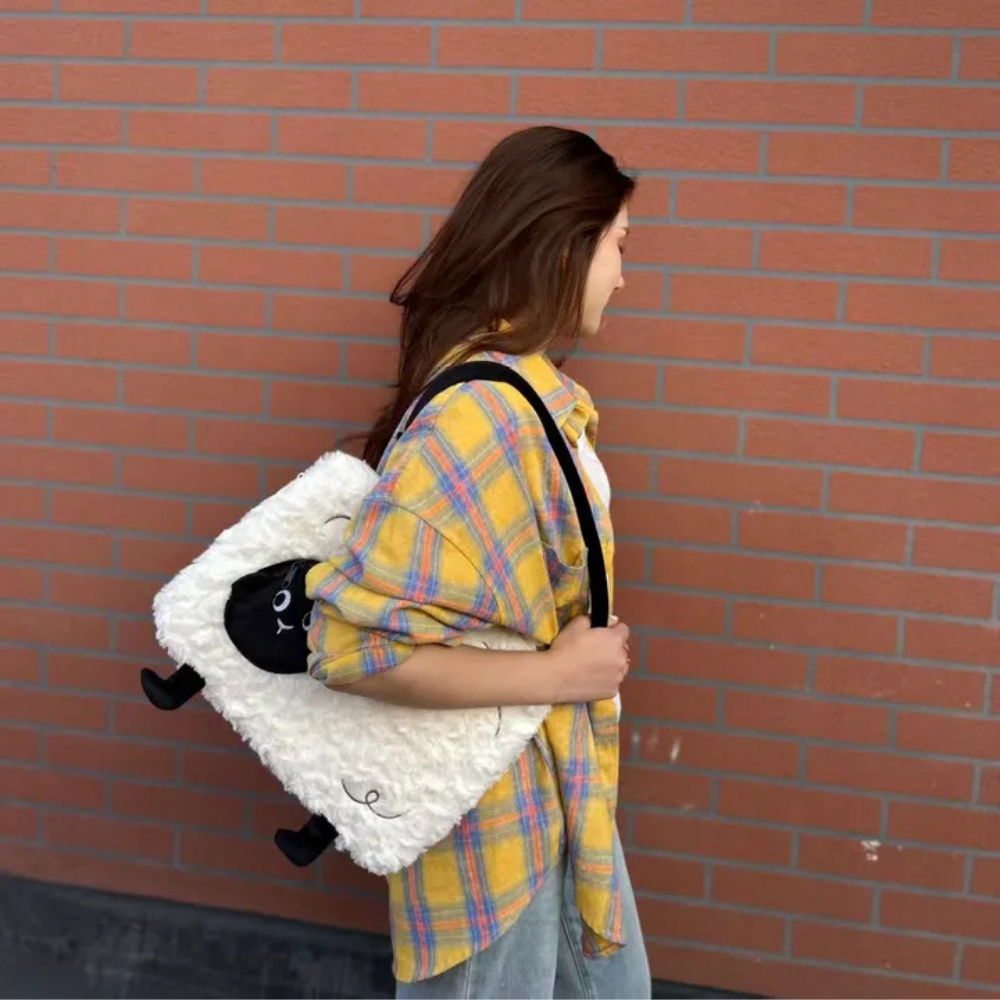 Mielune Plush Sheep Shoulder Bag