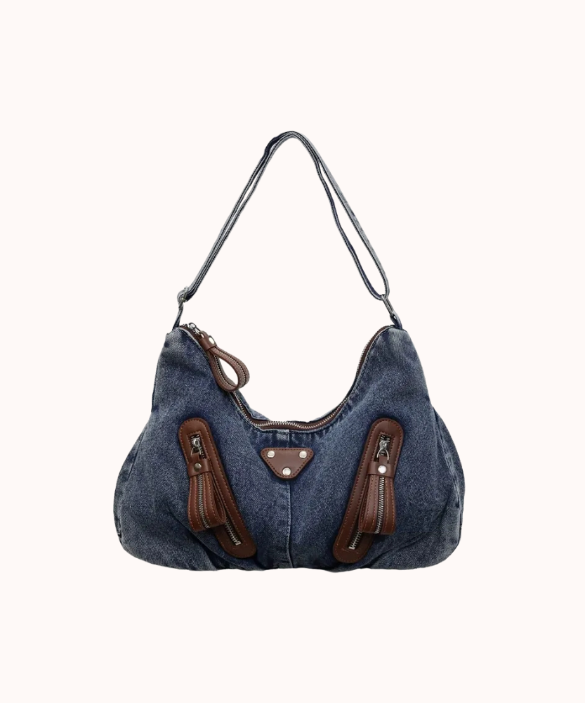 Indara Denim Shoulder Bag