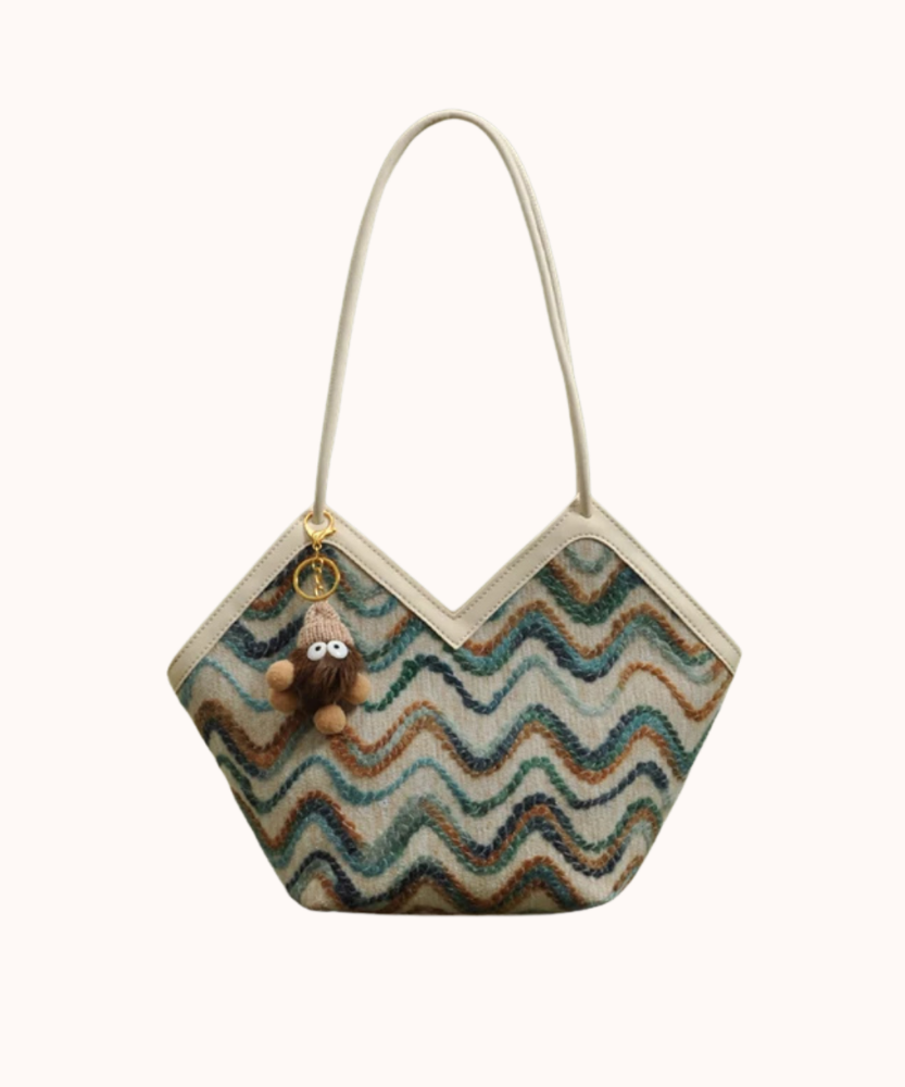 Délaine Woven Tote Bag