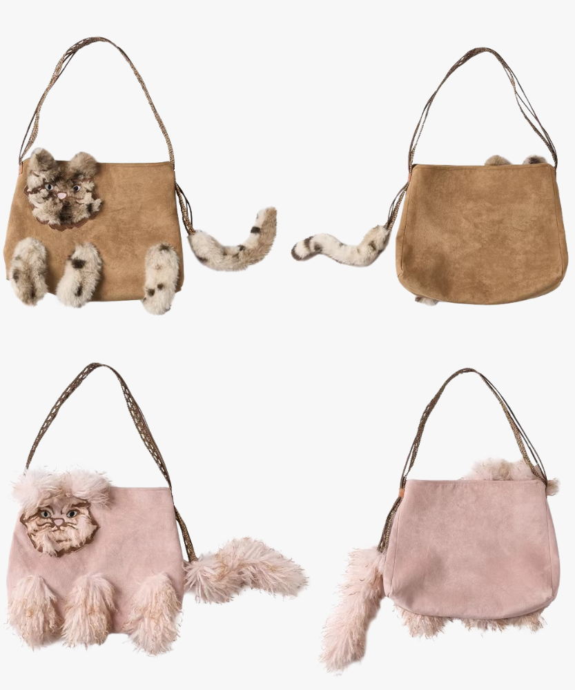 Félinea Faux Fur Cat Shoulder Bag