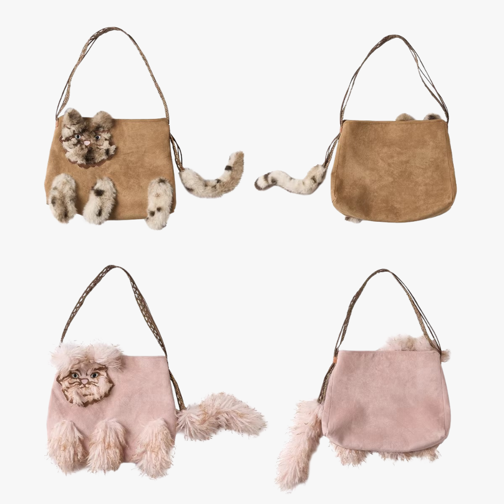 Félinea Faux Fur Cat Shoulder Bag