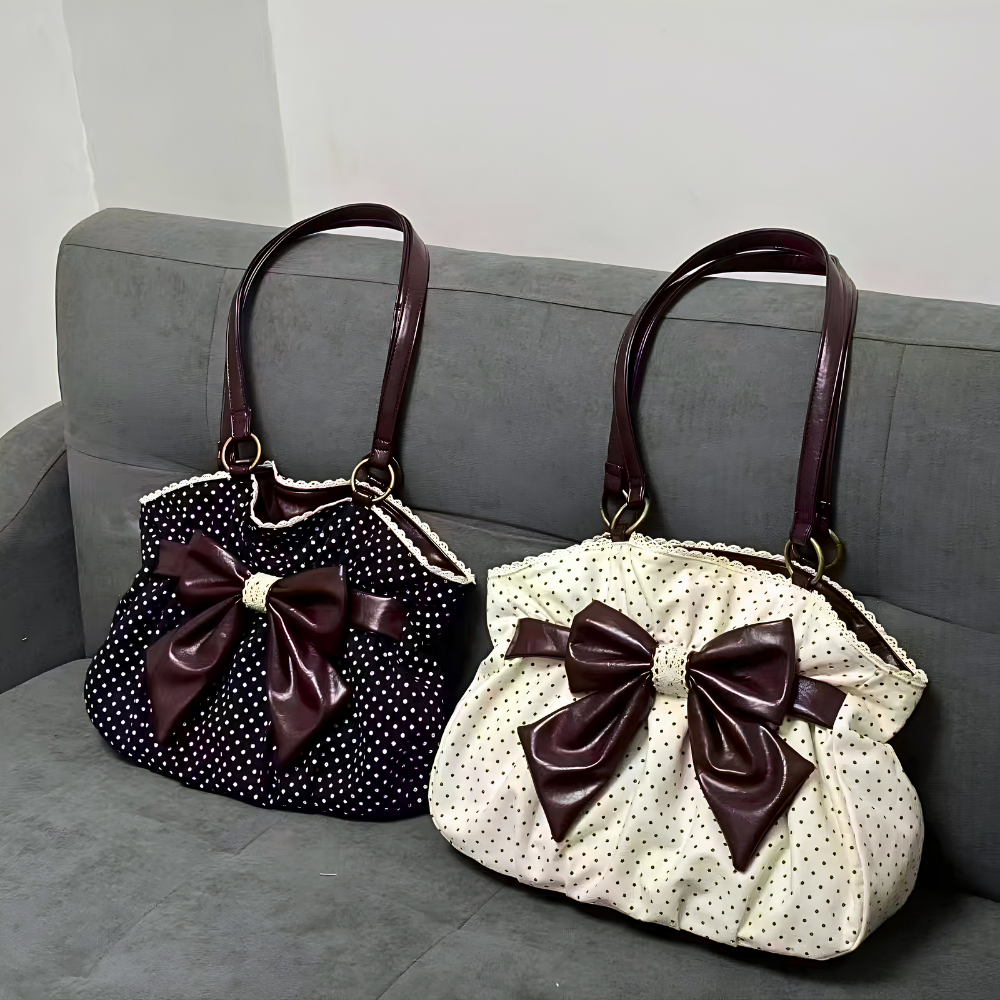 Kaly Ruched Bow Shoulder Bag