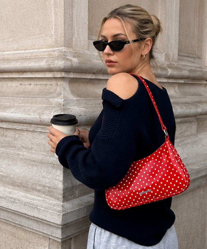 Rubiena Polka Dot Shoulder Bag