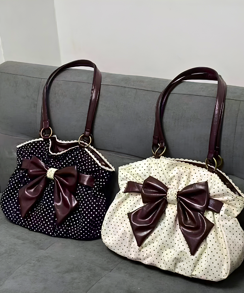 Kaly Ruched Bow Shoulder Bag