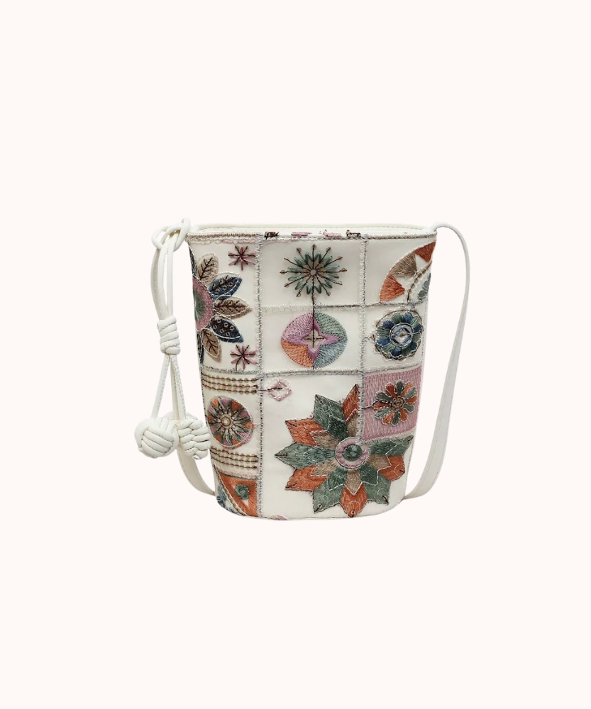 Mosaira Embroidered Bucket Bag