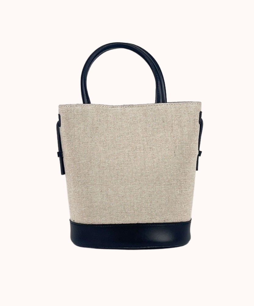 Serah Vegan Leather Crossbody Bucket Bag