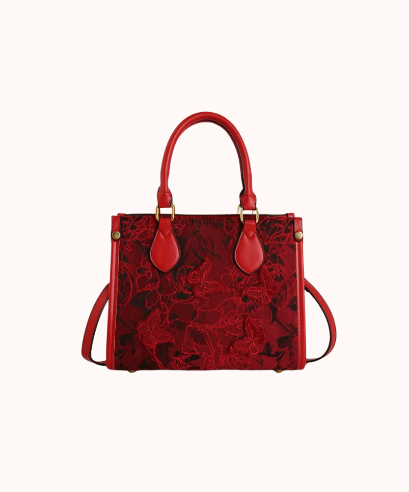 Evarielle Floral Lace Satchel Bag