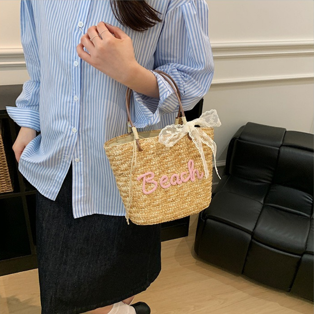 Marcelline Woven Mini Tote Bag