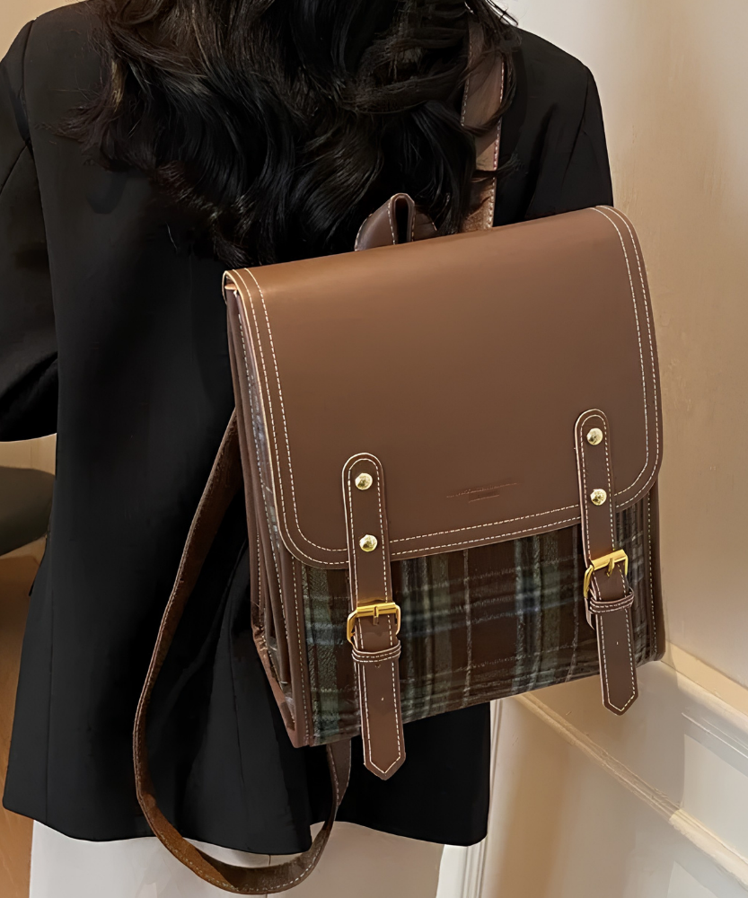 Kavira Plaid Backpack