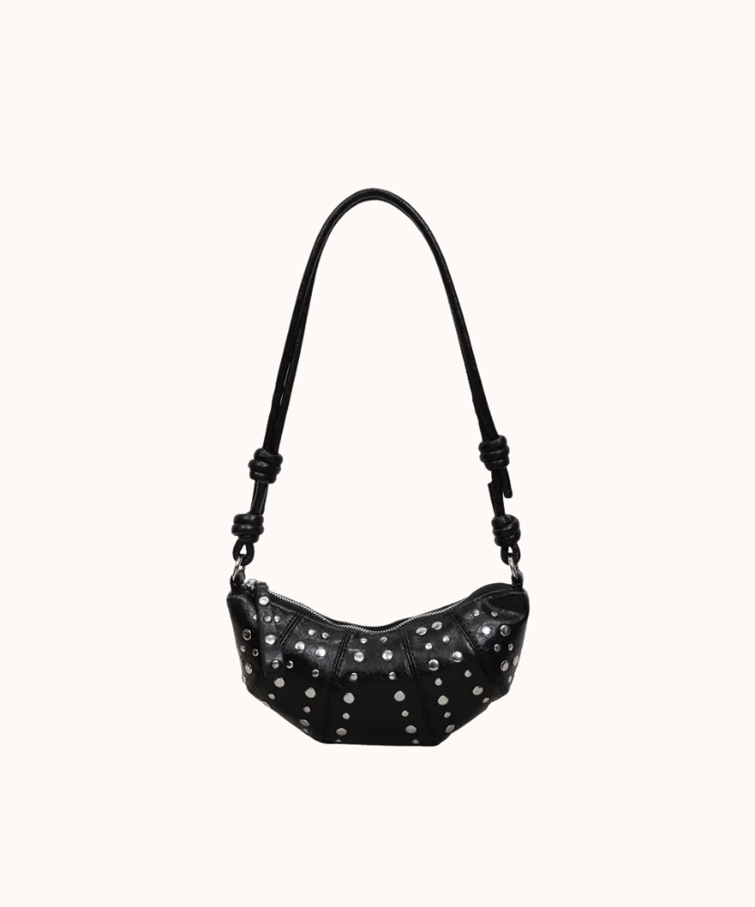Tavrina Studded Croissant Shoulder Bag