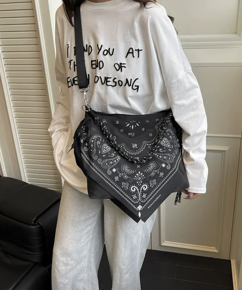 Noctelle Bandana Print Shoulder Bag