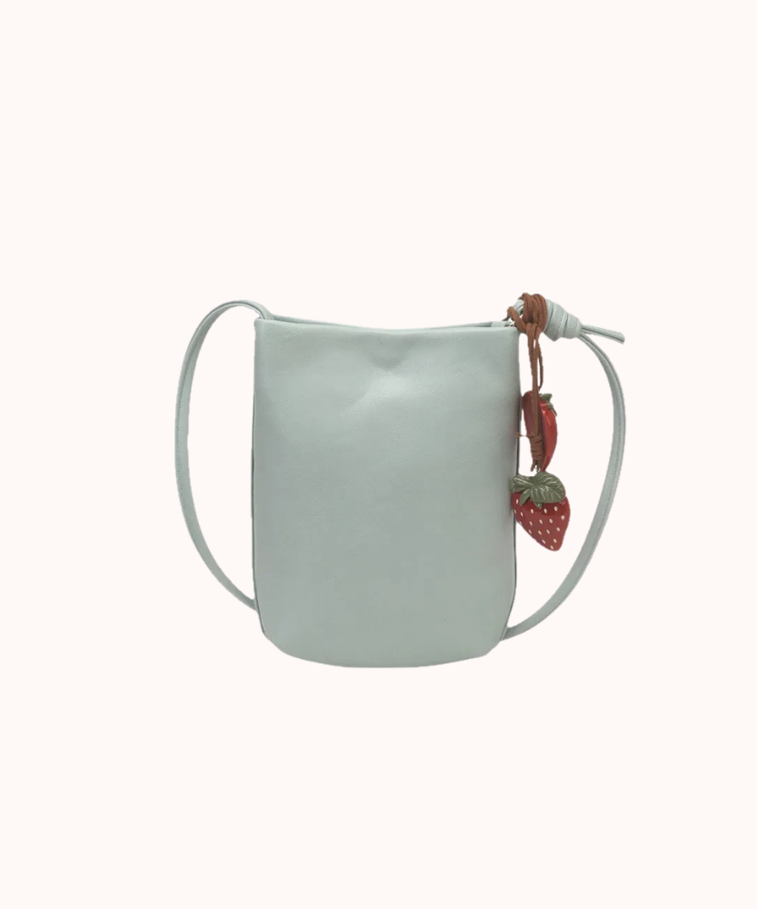 Fruttina Strawberry Charm Bucket Bag