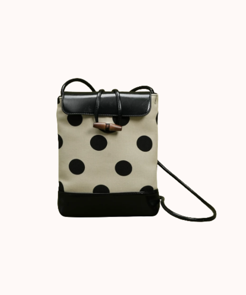 Dotelle Polka Dot Bucket Bag