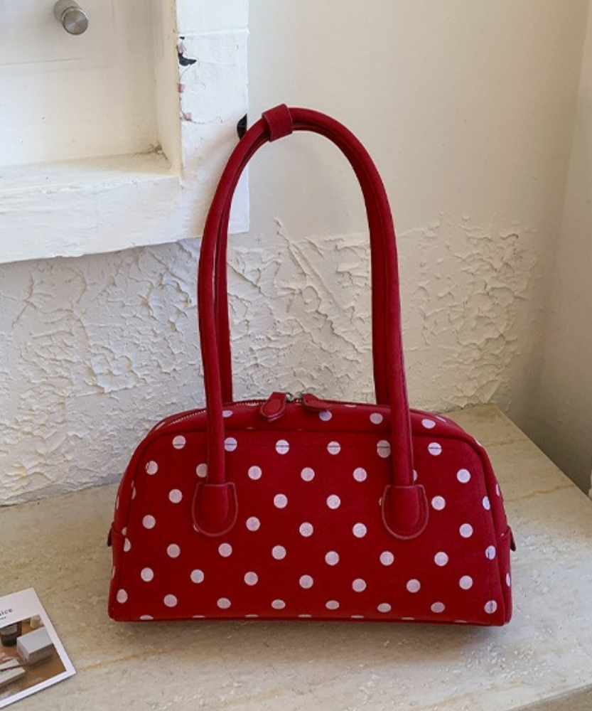Poléris Polka Dot Barrel Bag