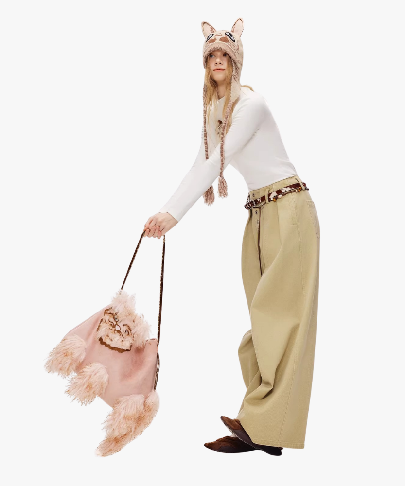 Félinea Faux Fur Cat Shoulder Bag