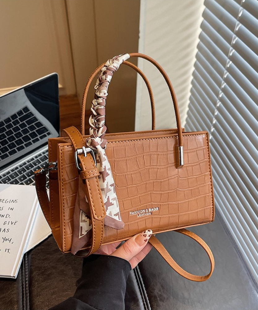 Novera Croc-Embossed Mini Shoulder Bag