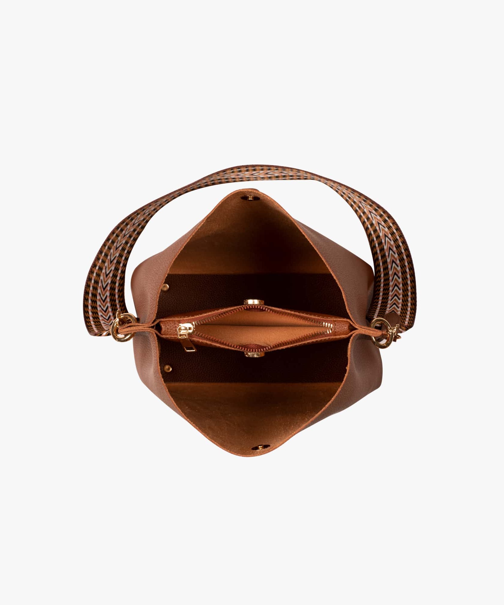 Léonore Vegan Leather Crossbody Bucket Bag