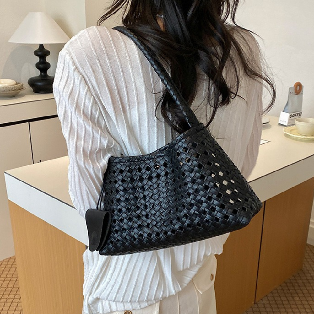 Tesoria Woven Shoulder Bag