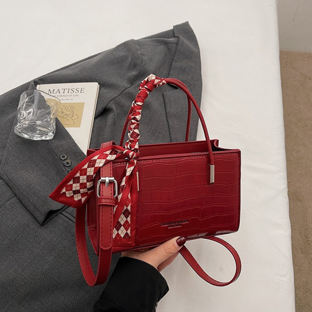 Novera Croc-Embossed Mini Shoulder Bag