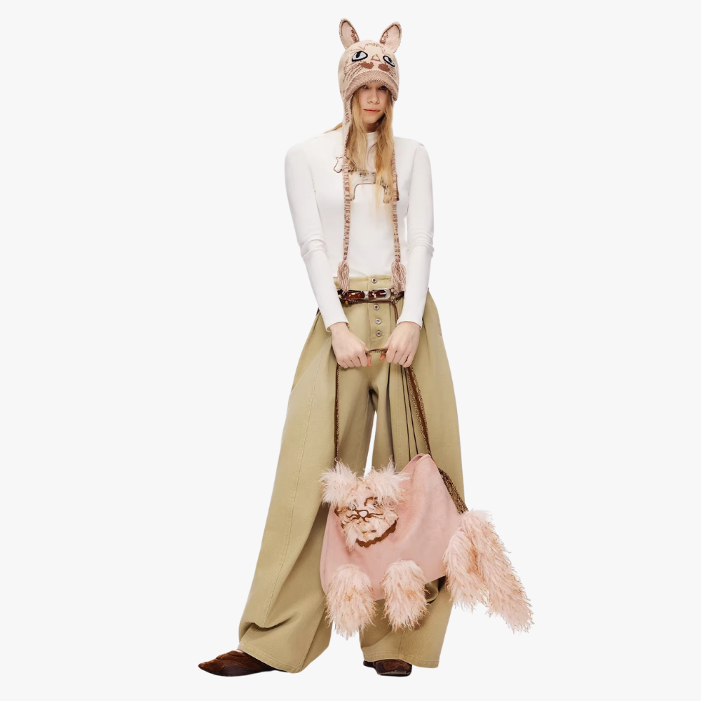Félinea Faux Fur Cat Shoulder Bag