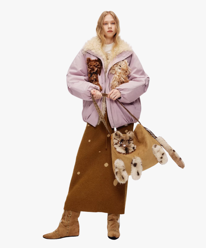 Félinea Faux Fur Cat Shoulder Bag