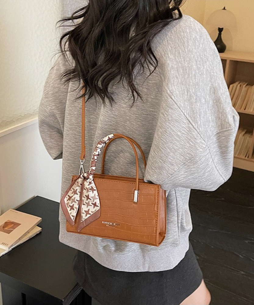 Novera Croc-Embossed Mini Shoulder Bag