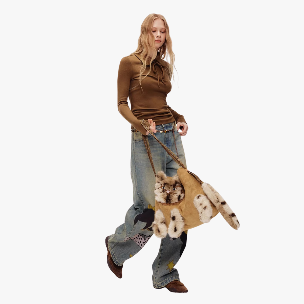 Félinea Faux Fur Cat Shoulder Bag