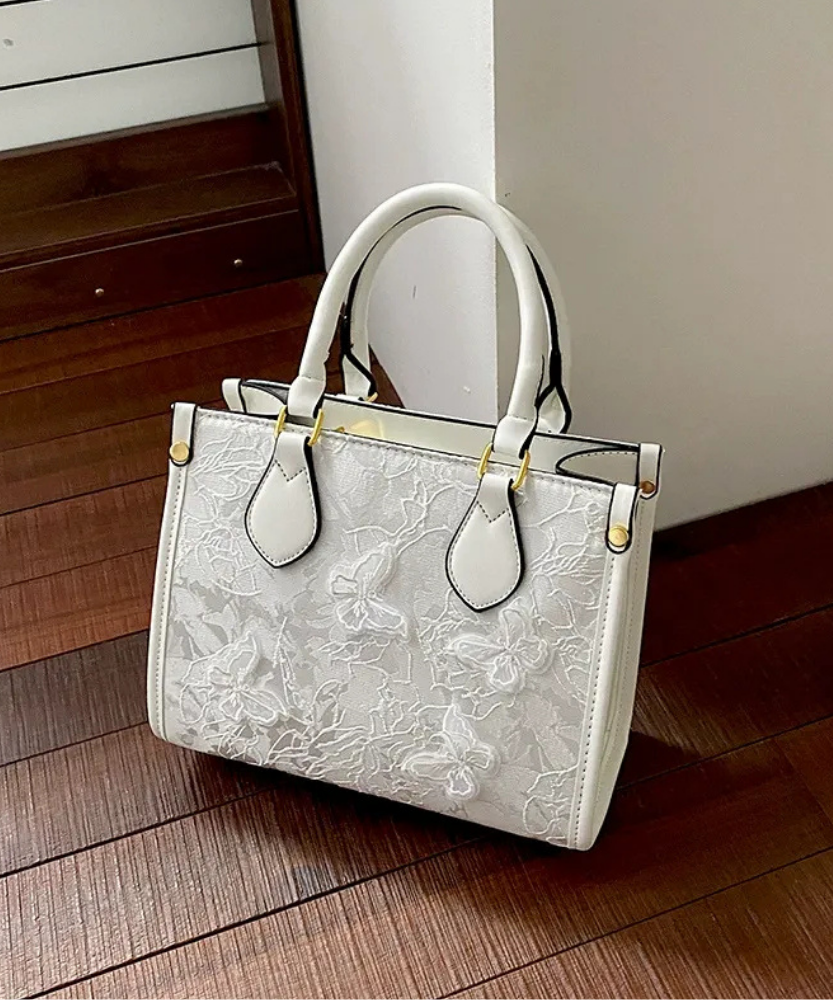 Evarielle Floral Lace Satchel Bag