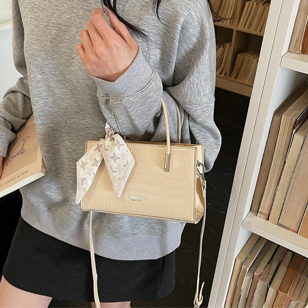 Novera Croc-Embossed Mini Shoulder Bag