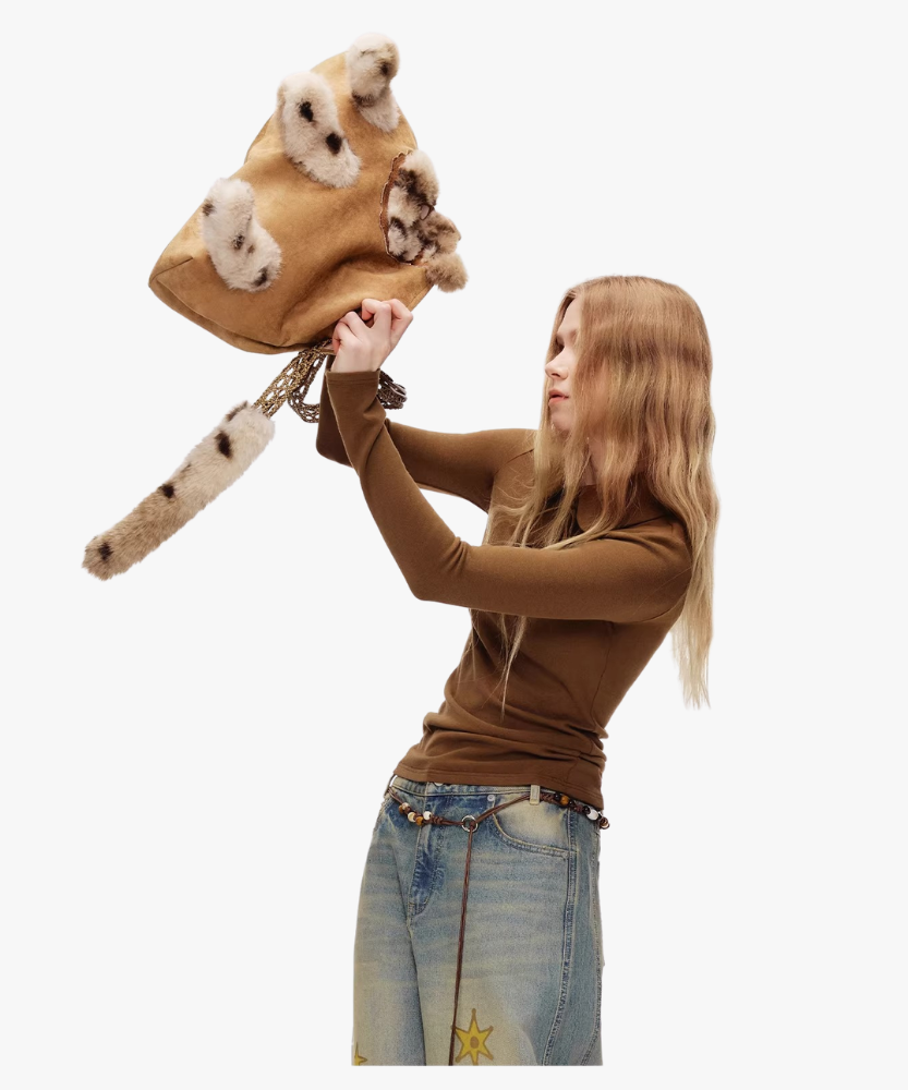 Félinea Faux Fur Cat Shoulder Bag