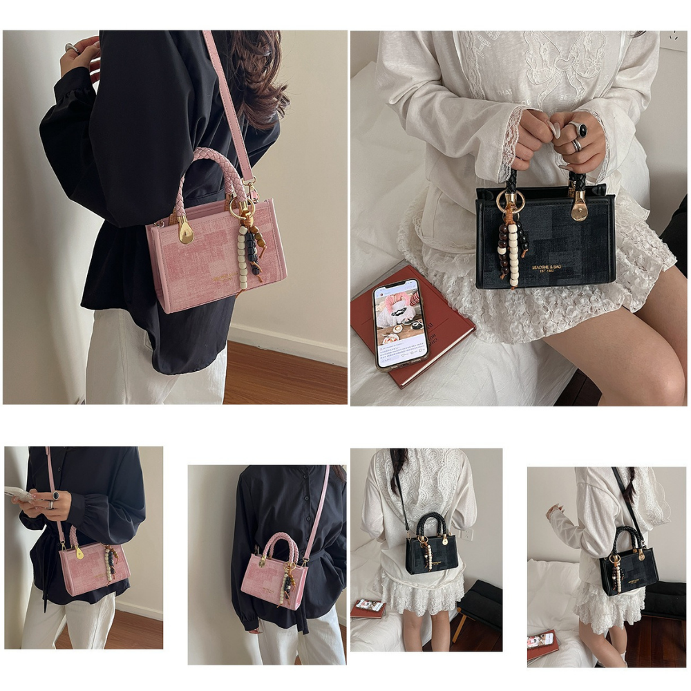 Capucine Braided Handle Mini Handbag