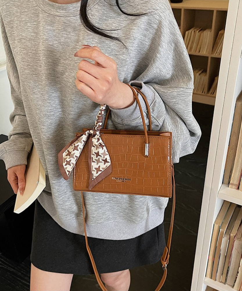 Novera Croc-Embossed Mini Shoulder Bag