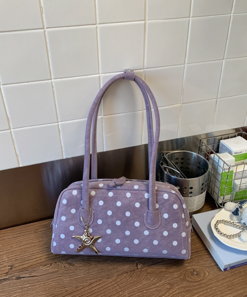 Poléris Polka Dot Barrel Bag