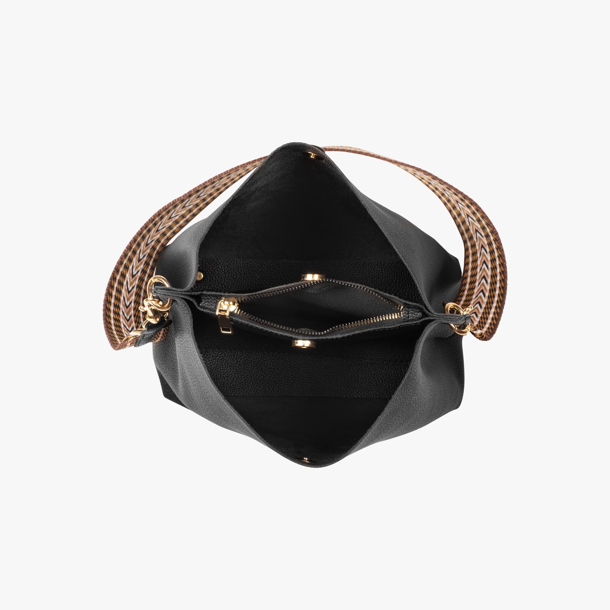 Léonore Vegan Leather Crossbody Bucket Bag