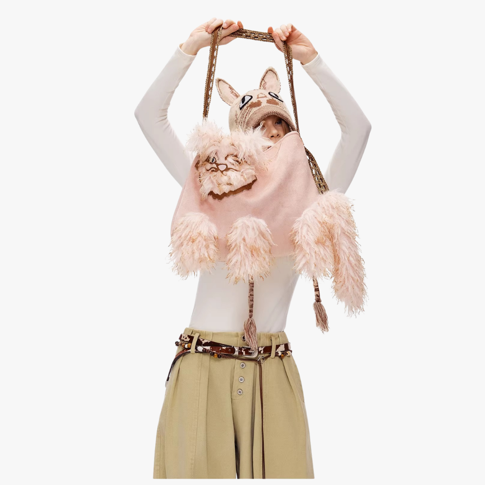 Félinea Faux Fur Cat Shoulder Bag