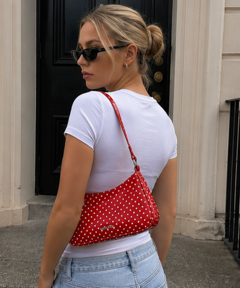 Rubiena Polka Dot Shoulder Bag