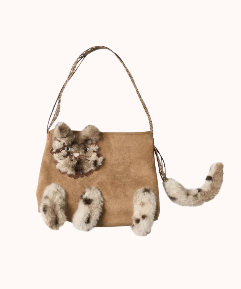 Félinea Faux Fur Cat Shoulder Bag