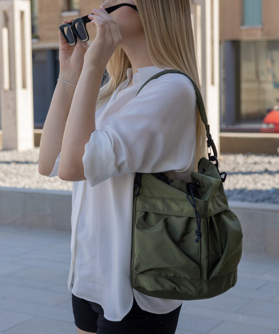 Bellance Vegan Leather Crossbody Bucket Bag
